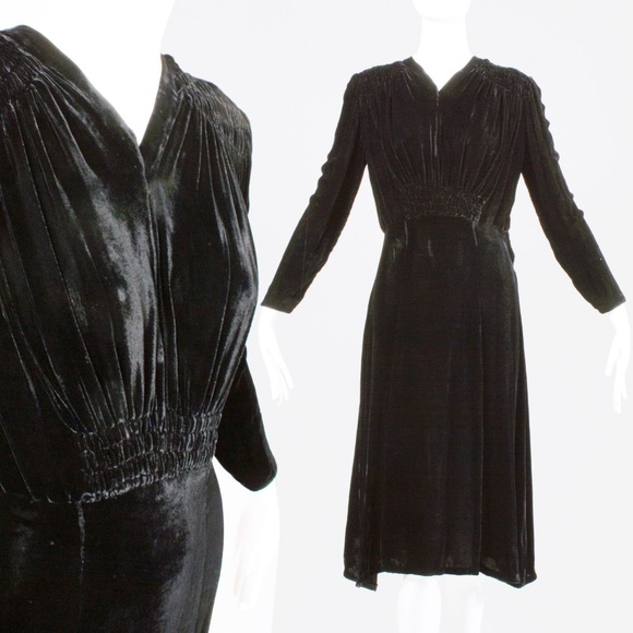 1930s black dress